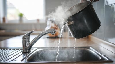 Comment l'eau bouillante dans l'évier menace votre maison et l'environnement