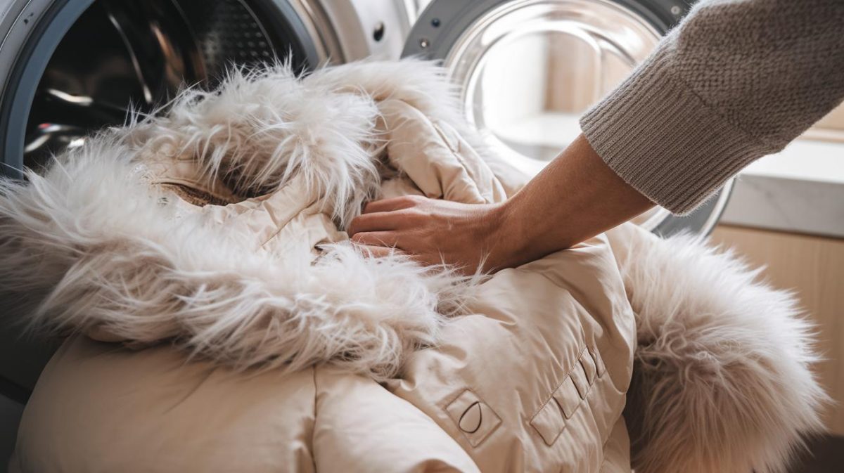 guide pour un lavage en machine sûr de votre doudoune ou manteau, sans risques de détérioration