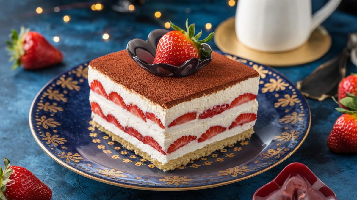 Un dessert express pour vos invités : tiramisu aux fraises avec un plus magique