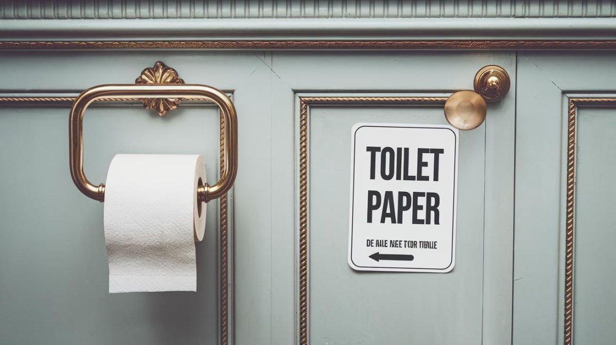 Une méthode efficace pour communiquer le manque de papier dans les toilettes publiques